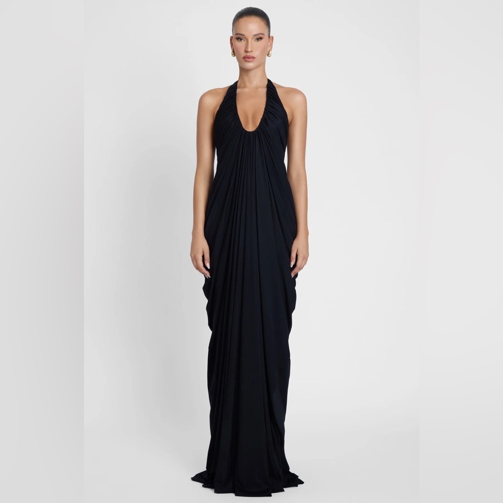 NWT LEAU Cascade Drape Gown